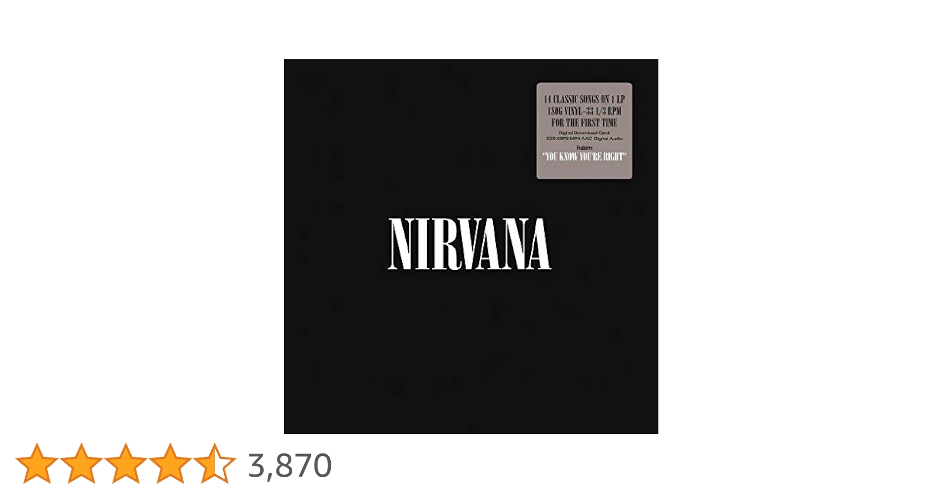 Amazon.co.jp: Nirvana -Hq- [12 inch Analog]: ミュージック